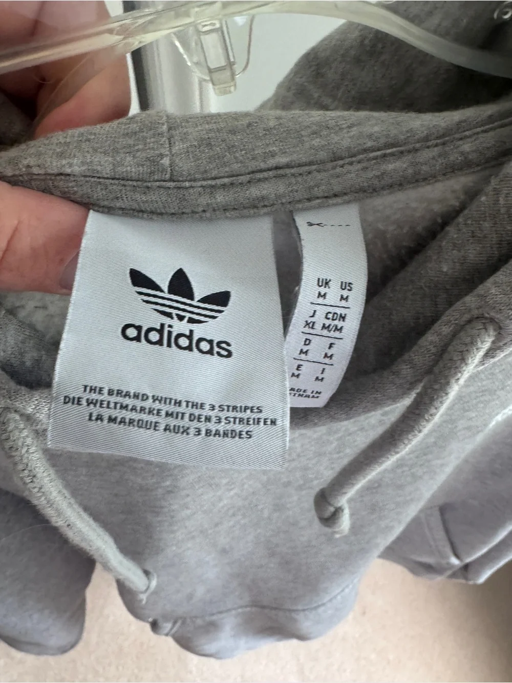 Adidas Men’s Gray Originals Trefoil Pullover Hoodie, Athletic Top - Picture 9 of 10